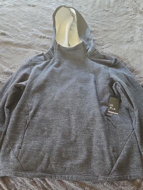 FLX Men's Crewneck Hoodie Sweater in Heather Charcoal